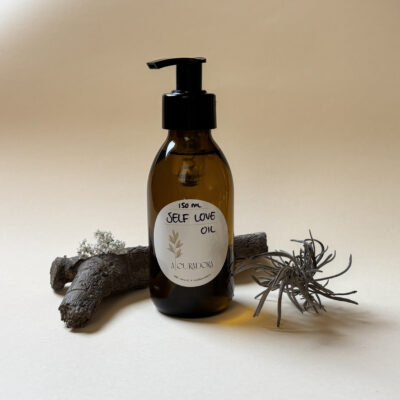 Massage oil displayed
