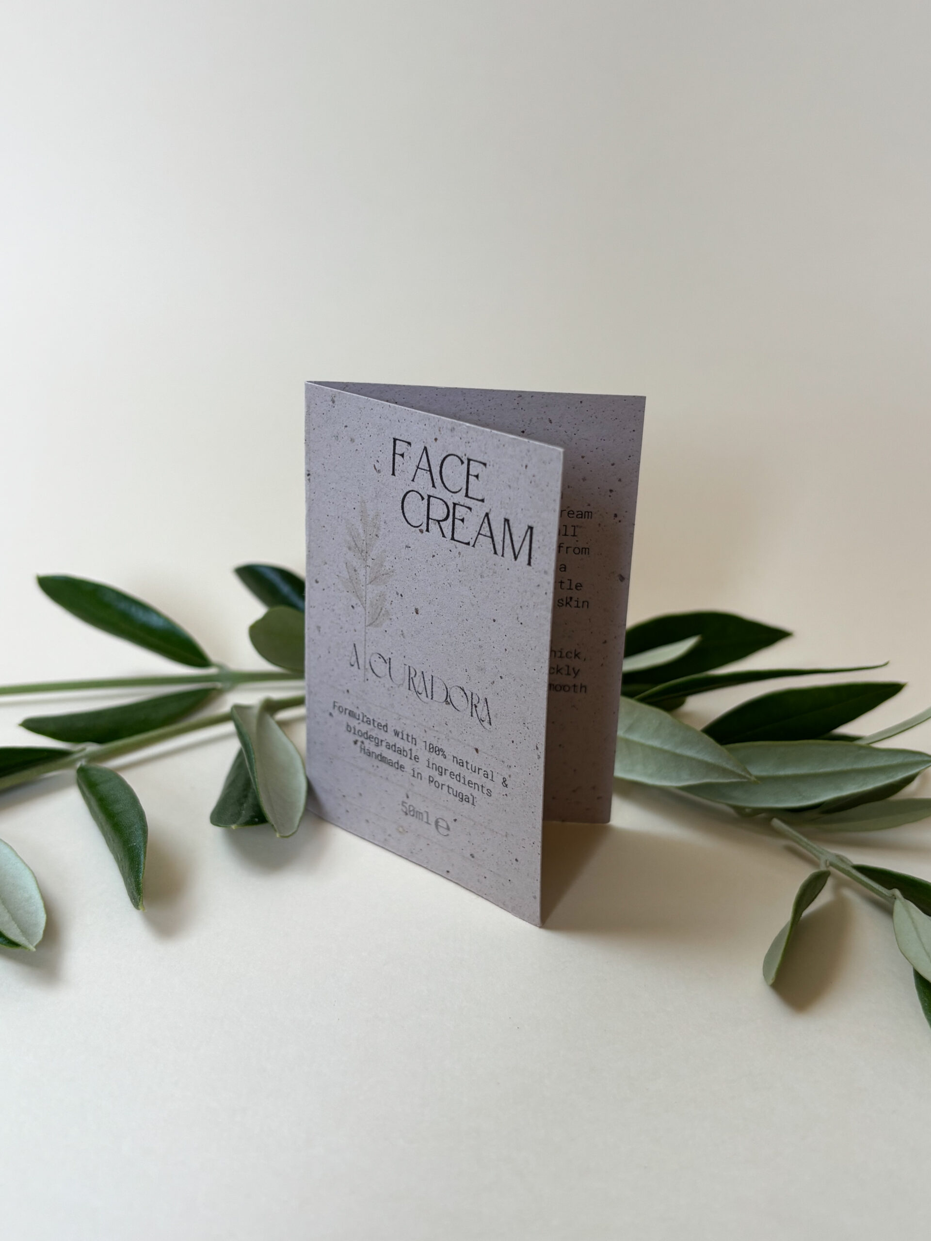 Face cream label